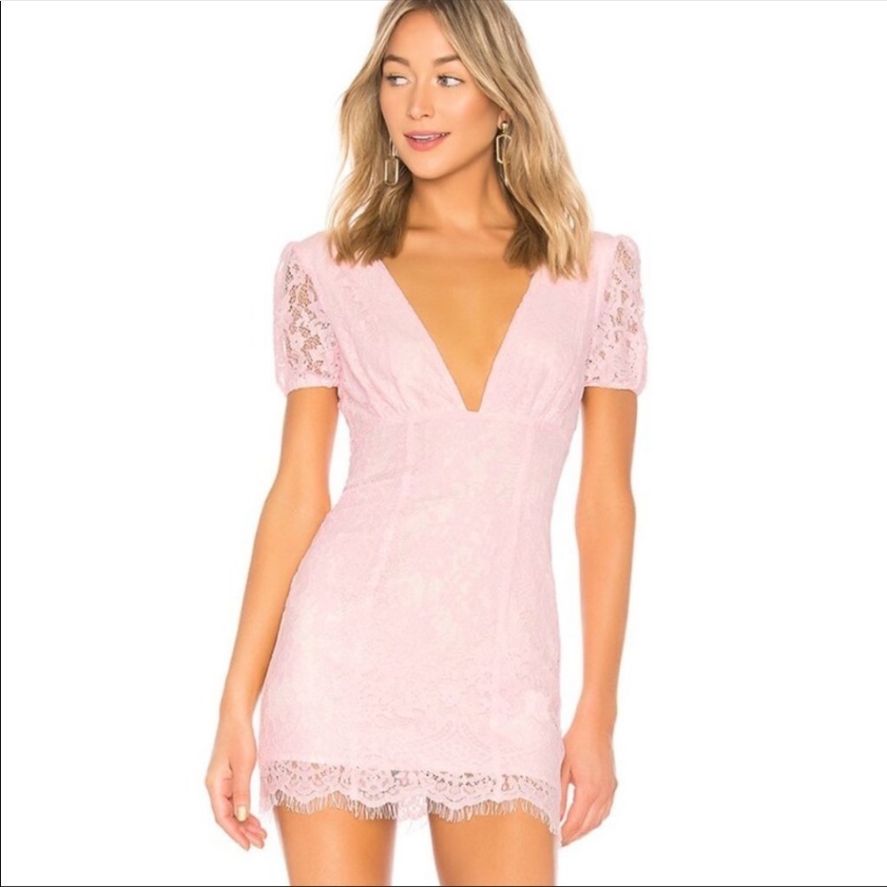 Revolve Majorelle Nora Dress Pink Lace